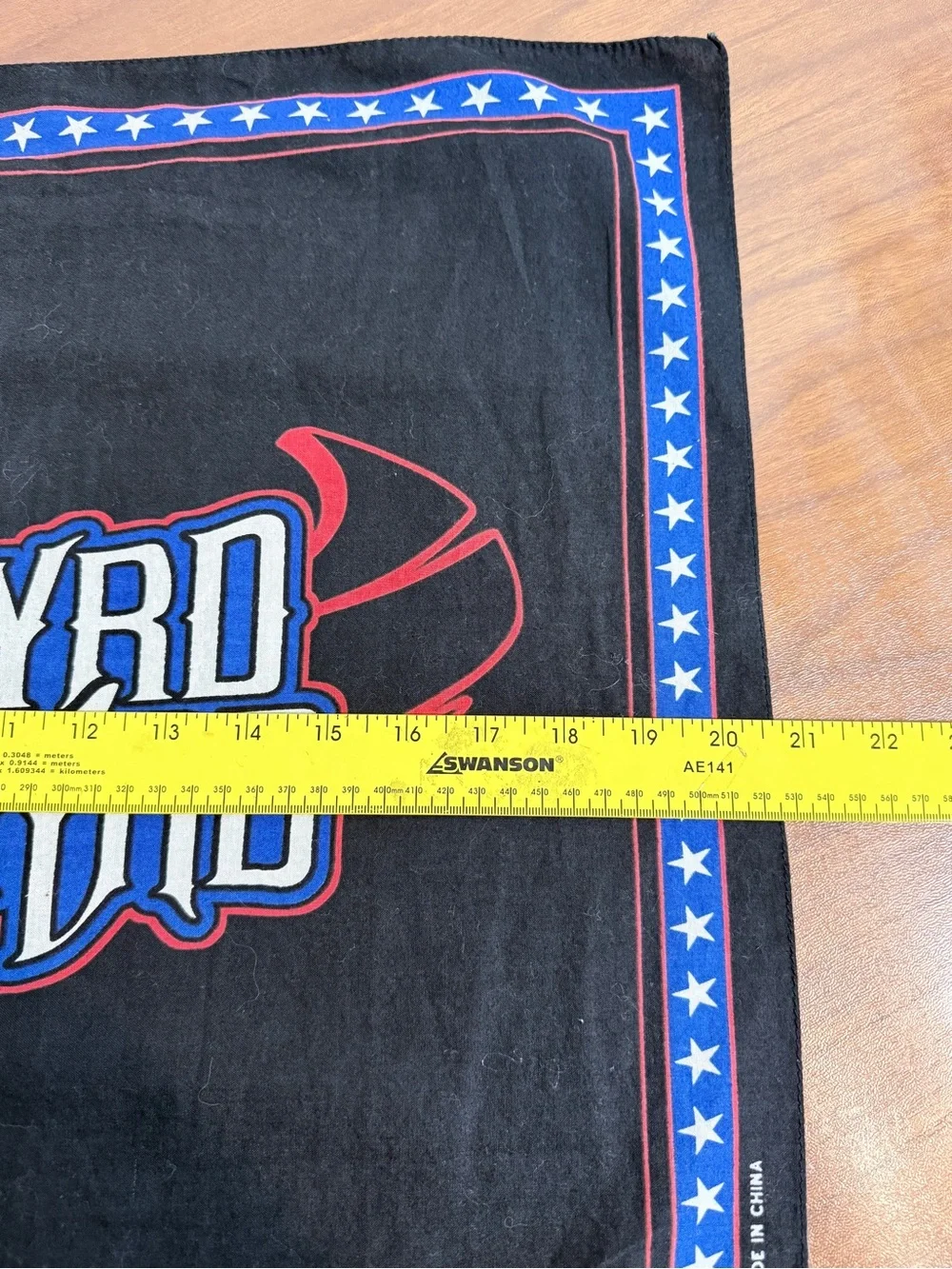 Vintage Lynyrd Skynyrd Black Graphic Bandana Scarf